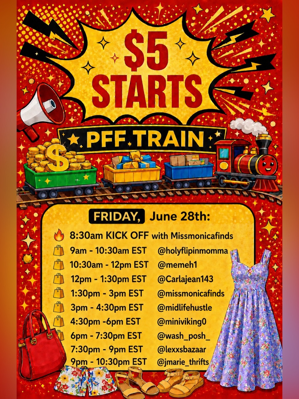 💃🏻🚂Wednesday June 10th- PFF Train🚂💃🏻 - Picture 2 of 4